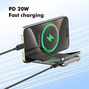 พาวเวอร์แบงค์แม่เหล็กไร้สายขนาด 9 มม. ความจุ 5000mAh ชาร์จเร็ว ดีไซน์ใหม่ทันสมัย พร้อมขาตั้งและจัดส่ง - Product Image 6