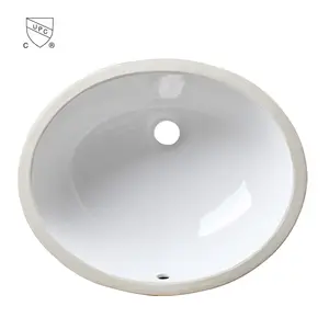 CUPC椭圆形碗形陶瓷浴室水槽/瓷质洗手盆/下装化妆槽1512