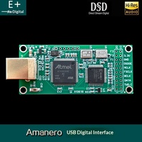 Interface numérique USB-Compatible E AM1 IIS de Amanero pour cartes de décodage d'entrée I2S prenant en charge PCM et DSD
