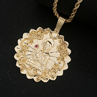 Colgante Redondo con Diseño Popular, Joyería Hip-Hop, Apto para Hombres y Mujeres, Ideal para Parejas.