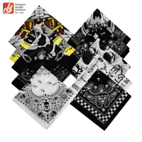 Bandana personnalisée imprimée motif crâne et cachemire, 100% polyester, douce, respirante, légère (35g), style Hip Hop Street, OEM ODM