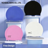 Bonnet de bain en silicone personnalisable avec logo, 50g pour adultes et enfants, plusieurs couleurs, imperméable, confortable, bonnet de bain non compressif