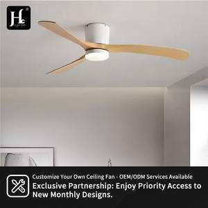 Ventilador de Techo LED Moderno de 52 Pulgadas con 3 Aspas de Madera Maciza, Motor de CC, Estilo Simple, Control Remoto, Cuerpo de Lámpara de Hierro - Product Image 6