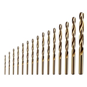 Сверла для кобальта M35 (5% Co) -полностью измельченные, с желтым оксидным и титановым покрытием-1 мм-20 мм для нержавеющей стали/сплава - Product Image 1