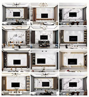 Panneau mural en PVC classique à motif marbre UV, revêtement mural imperméable pour villa, salle de bain, salon, entrepôt, marbre