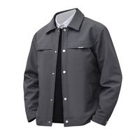 Veste décontractée homme style printemps-automne 2025 – Manteau de travail tendance avec col brodé, coupe ample – Vêtements pour homme