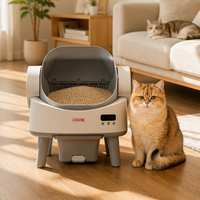 Bac à litière pour chat à nettoyage automatique, conception ouverte avec capteurs de sécurité et protection anti-pincement pour les maisons multi-chats