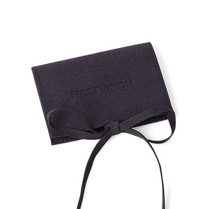 Custom logo Size Flap Suede Microfiber Jewellery Bag Flat <b>Envelope</b> Packaging Luxury Jewelry Package Pouch with Ribbon for Ring - Product Image 6