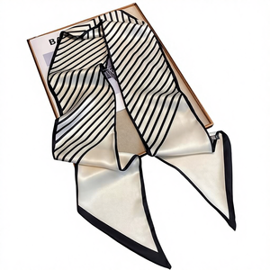 Écharpe carrée musulmane en <span class=keywords><strong>laine</strong></span>, nouveau style printemps-été, assortie à une chemise, ruban, ceinture multifonctionnelle, attache-cheveux, écharpe imprimée haut de gamme - Product Image 1