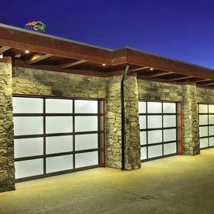 Portes <span class=keywords><strong>de</strong></span> <span class=keywords><strong>garage</strong></span> commerciales modernes en polymère, durables, isolées, avec cadre en aluminium, étanches, transparentes, sectionnelles, à enroulement pour - Product Image 5