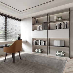 Tùy Chỉnh Hiện Đại Thiết Kế Cổ Hình Chữ Nhật Gỗ Rắn Booktable Có Thể Điều Chỉnh Chiều Cao Ván Ép Tủ Sách Cho Nhà Văn Phòng & Phòng Ngủ - Product Image 1