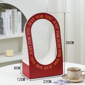 <span class=keywords><strong>Caja</strong></span> de cesta de flores con mango, bolsa de <span class=keywords><strong>arreglo</strong></span> de flores Simple, <span class=keywords><strong>caja</strong></span> de regalo de ramo de Material <span class=keywords><strong>Floral</strong></span> DIY - Product Image 2