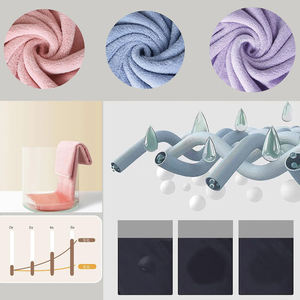 베스트 셀러 코랄 테리 타월 세트 보푸라기 없는 부드럽고 빠른 건조 타월 남여 공용 - Product Image 2