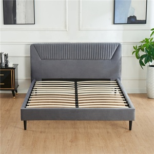 Cama Moderna con Almacenamiento, Tamaño Queen/King/Full, con Otomana Acolchada, Tapizada en Tela Suave, con Estructura de Madera - Product Image 3