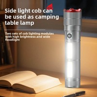 Lampe torche de camping extérieure ultra-résistante à haute intensité, étanche, longue autonomie, design en alliage d'aluminium, portable