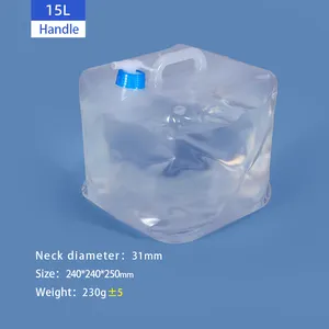 5L 10L 15L 20l للطي زجاجة المياه طوي حاوية قابلة للطي في الهواء الطلق التخييم بقاء المياه حقيبة