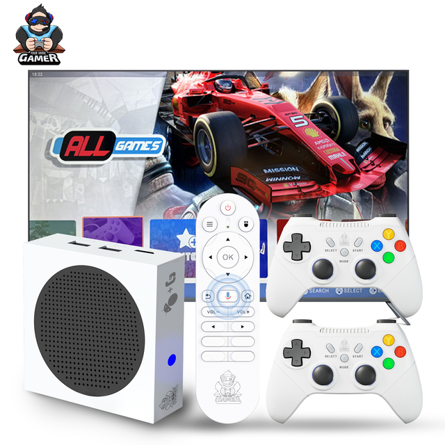 Zoku Android14 Retro Classic Gaming TV Box S905D2 Dual WiFi6 128GB TF Card 60000 Best Video Games EU Plug BT Voice Remote