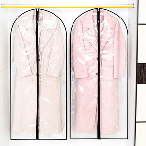 Housse de rangement transparente anti-poussière pour vêtements, housse de protection pour manteaux, en plastique PEVA, 135x60cm, paquet individuel - Product Image 2