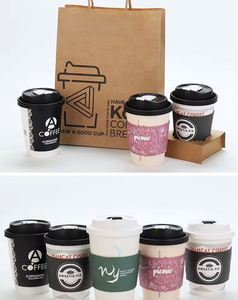 Bolsas de Papel Kraft Ecológicas con Logotipo Personalizado, para Comida Rápida, con Asa Retorcida, para Llevar Pasteles y Té - Product Image 1