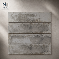 Carrelage mural en céramique brillant aspect béton gris rustique moderne pour la décoration de la cuisine et de la salle de bain