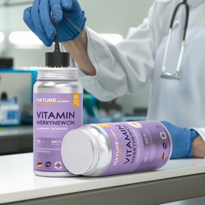 Premium Capsule Jar Aluminum Bottle with Seal for Supplement Capsule <b>Container</b> Meta <b>Pill</b> <b>Container</b> Box Packaging - Product Image 1