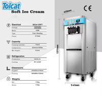 Fabrieks prijs professionele automatische commerciële zachte industriële ijsmachine 3-smaken ijsmachine