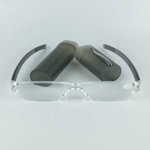 Slim Durable White/Blue Frame Square Face Shape Reading Glasses for <strong>Older</strong> People Plastic <strong>Tube</strong> Eyewear - Product Image 2