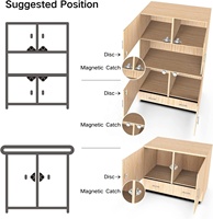 Loquet de porte magnétique en alliage de zinc solide pour armoires-Solution de cuisine et de salon moderne Fermeture puissante Scellage silencieux sécurisé