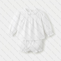 Vêtements pour enfants en gros, tenues 2 pièces pour filles, ensemble de vêtements pour bébés filles à manches longues à pois suisses roses