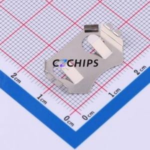 MY-2032-12-R Button & Strip Battery Connector SMD Connector Battery Clip CR2032 Phosphor Bronze Nickel - Product Image 1