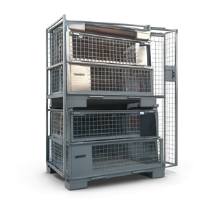Contenedor de malla metálica Toma Palete, jaula de paletas, caja de alambre de acero para almacenamiento industrial - Product Image 1