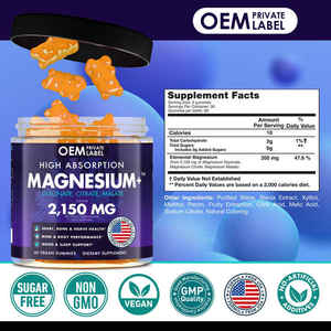 Biochealth Venta al por mayor Magnesio Glycinate Gummies-Suplemento de ayuda para dormir complejo de magnesio de alta absorción para adultos y niños - Product Image 5
