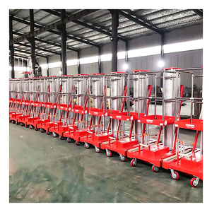 150kg công suất đơn cột nhôm thủy lực người đàn ông Nâng Nền tảng di động giàn giáo điện nâng người vật liệu - Product Image 2