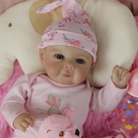 Poupées reborn réalistes Lifereborn, 17 pouces, sensation de bébé réel, nouveau-né réaliste, sourire doux, poupée bébé fille endormie