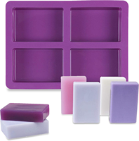 Moule en silicone rectangulaire pour savon artisanal à l'huile essentielle, outils de pâtisserie jetables épaissis et indéformables