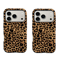 Coques de téléphone 3D par sublimation 2-en-1 antichoc à imprimé léopard robustes pour iPhone 16 17 Pro Max Samsung Galaxy S24 24 Ultra Plus