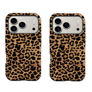 حافظات هواتف ثلاثية الأبعاد بتقنية الطباعة بالتسامي 2 في 1 مقاومة للصدمات بنقشة الفهد لهواتف آيفون 16 و17 برو ماكس وسامسونج جالاكسي إس24 وإس24 ألترا بلس - Product Image 6