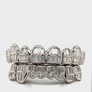 Bất rắn 925 sterling Silver 10k 14k 18K Rắn vàng tùy chỉnh 16PC bezel Set rực rỡ cắt moissanite ngic chứng nhận grillz - Product Image 3