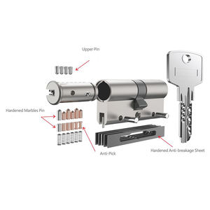 اليورو النحاس مكافحة سحب مكافحة اختيار مكافحة نتوء مكافحة الحفر وظيفة الطوارئ عالية الأمن نقر قفل اسطوانة - Product Image 4