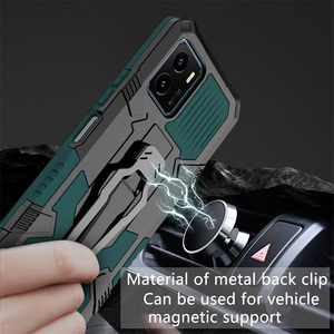 เคสตัวยึดแม่เหล็กกันกระแทกแบบไฮบริดที่ทนทาน Y51 Y53S Y72 <span class=keywords><strong>Y15S</strong></span> Y31 Y33S Y21S Y32 Y17 Y1 Y91i พร้อมฝาครอบคลิปหนีบเข็มขัด - Product Image 2