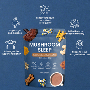 <span class=keywords><strong>Tisane</strong></span> Bio Adaptogène aux Champignons pour le Sommeil : Mélange Reishi, Queue de Dinde et Ashwagandha – Poudre Relaxante pour le Soir - Product Image 3