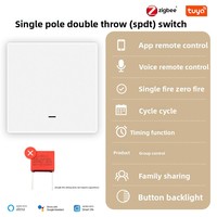 Interrupteur intelligent Tuya Zigbee, application de contrôle à distance, minuterie, commande vocale, matériau ABS universel, intérieur
