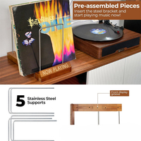 Organisateur de disques vinyles vertical portable en bois durable, multi-usages, pour salon, rangement domestique