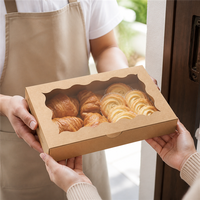 Contenants de boulangerie en papier kraft écologiques pour muffins, tartes, biscuits, chocolats, 3 options de couleurs, approvisionnement en gros
