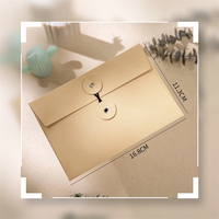 Enveloppe personnalisée d'archive de matériel kraft d'estampage à l'or Sac à documents à fenêtre de qualité Contrats à cordes Lettres commerciales
