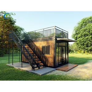 Novo design casa pré-fabricada recipiente casa cabana de luxo para venda