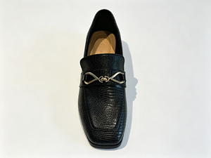 Mocassins plats à bout carré pour femmes, en cuir véritable, avec boucle en métal doré, chaussures décontractées pour la marche quotidienne, OEM ODM - Product Image 6
