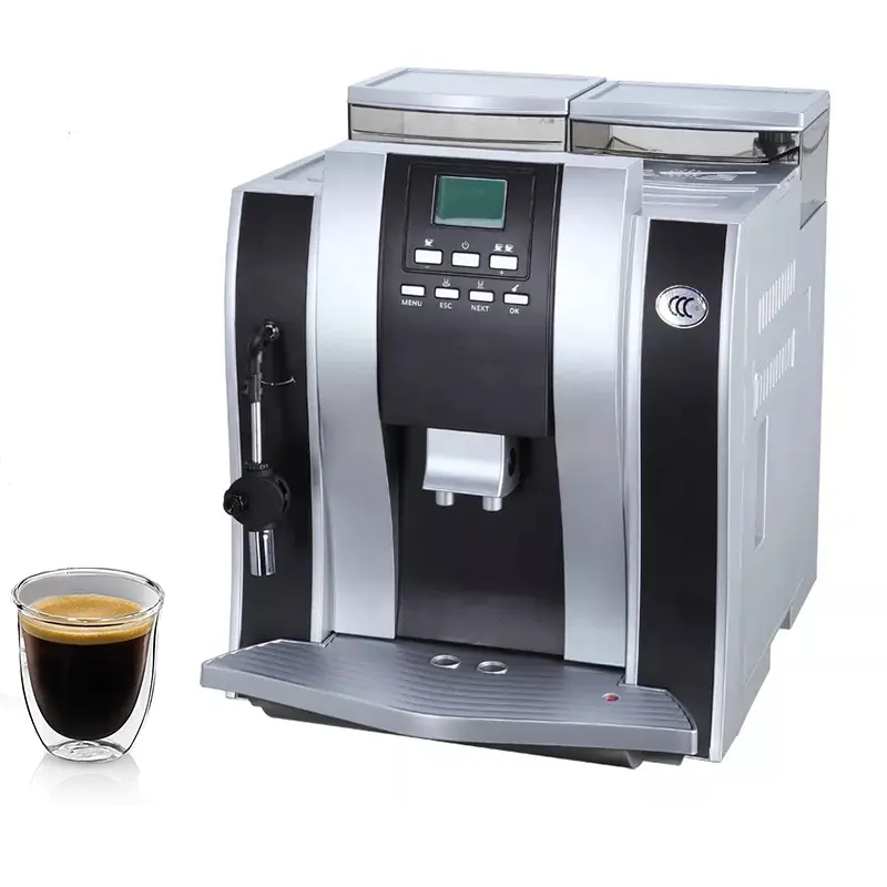 Casa máquina de café automática para cafés, totalmente automática, máquina inteligente de café para cafés