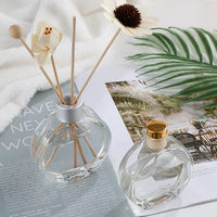 Vente en gros 50ml Ballon Transparent en forme de verre pour Reed Diffuseur Bouteille Facile Extrémité Ouverte Fantaisie Pot Vide