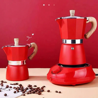 Cafetière Expresso Octogonale en Aluminium Coloré, Design Minimaliste Moderne, Couleurs Personnalisables – Approvisionnement Direct Usine, En Stock
